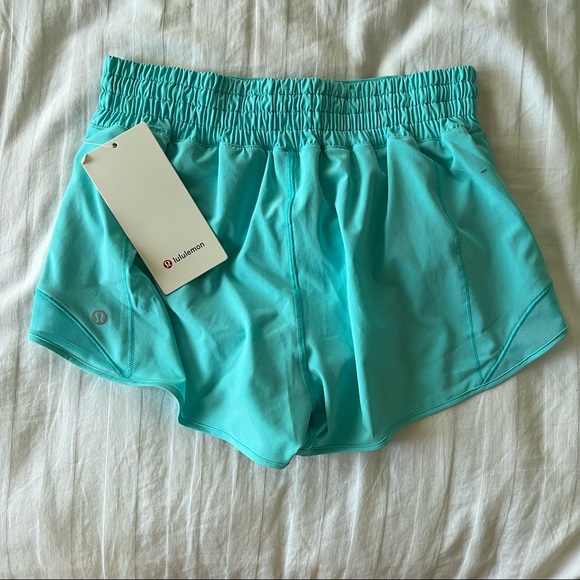Lululemon hotty hot shorts HR high rise 2.5” inseam electric turquoise - Picture 12 of 15